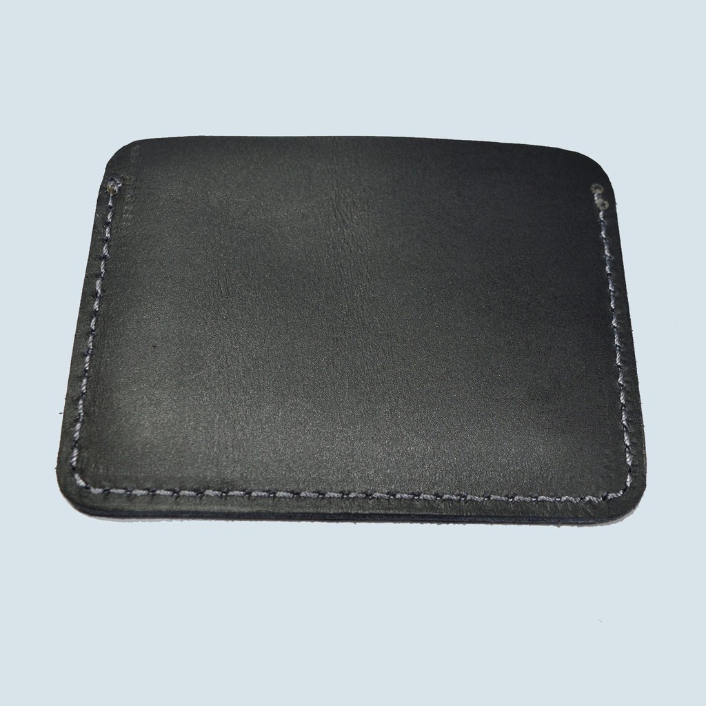 dompet kartu minimalis kulis asli - slim wallet dompet tipis hitam