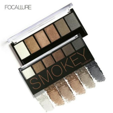 (READY &amp; ORI!) FOCALLURE 6 Colors warna Nude/Smoky Eyeshadow Palette FA06 FA 06