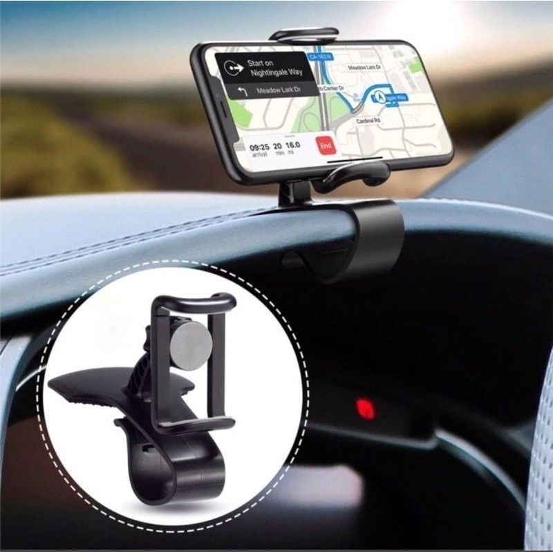 HD22 CAR Mount jepit dasbor penyangga HP mobil dengan holder-u 360 rotasi CAR Holder