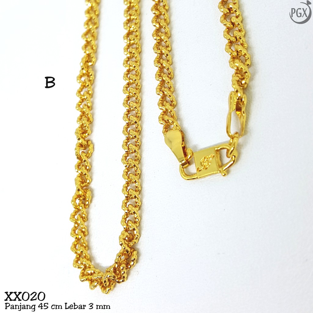 PGX Kalung Pria Wanita Xuping Perhiasan Lapis Emas Aksesoris Fashion Premium - XX020