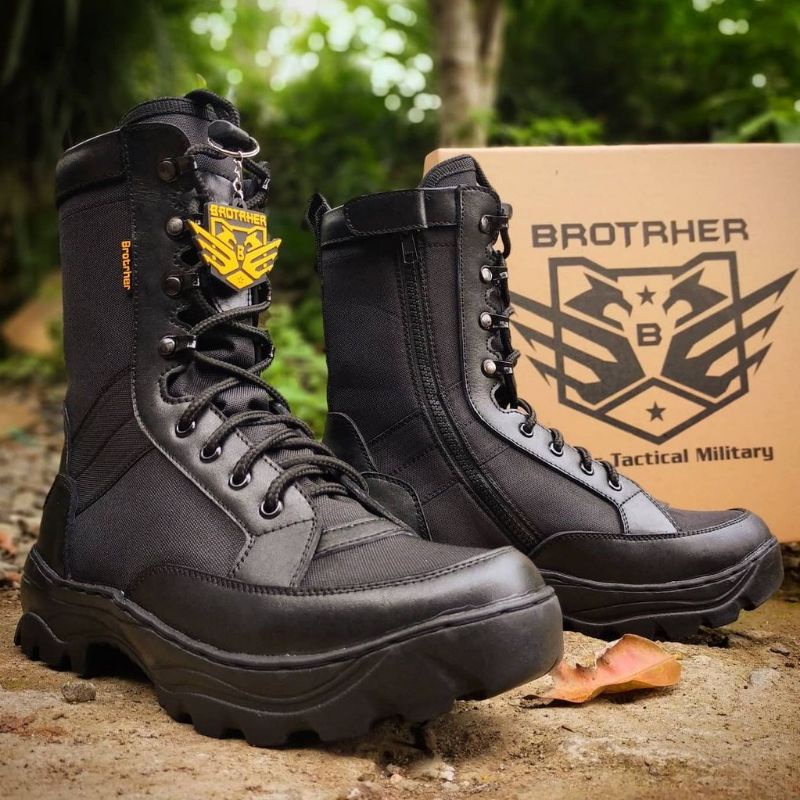 SEPATU PDL BROTRHER MODEL JATAH TNI KULIT SAPI ASLI SEPATU PDL DINAS LAPANGAN TNI POLRI SECURITY