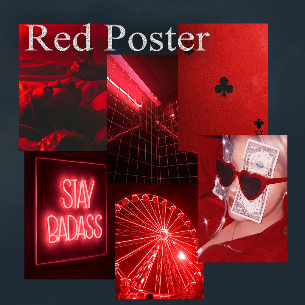 

POSTER AESTHETIC WARNA RED UKURAN A5 ART PAPER (TEBAL) AUTAG3