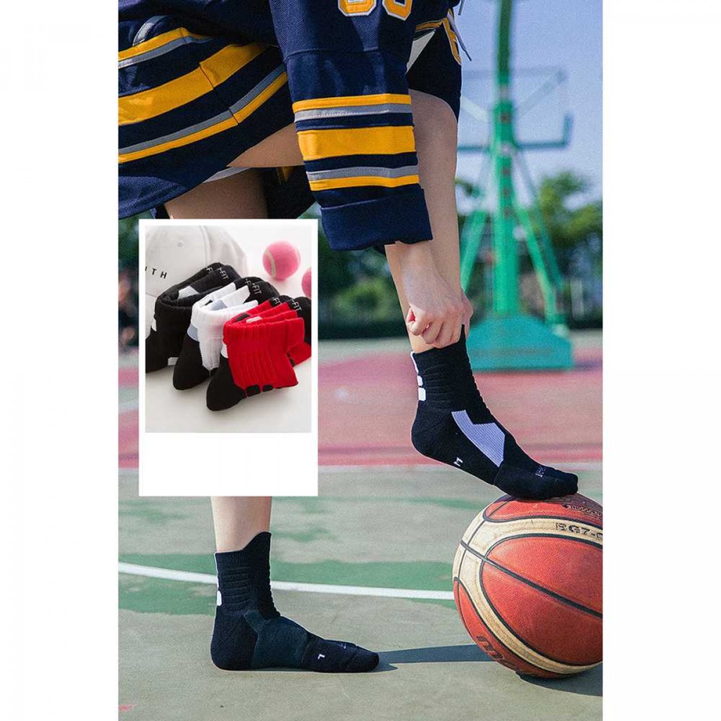 Kaos Kaki Olahraga Socks Towel Sweat Absorbing Size 39-42 T7302