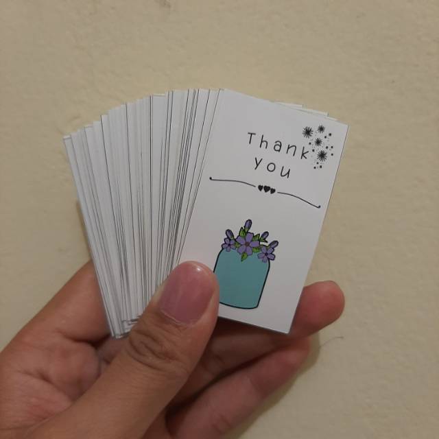 

Stiker thankyou/stiker terima kasih/stiker label motif bunga