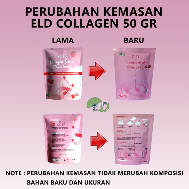 MINUMAN ELD COLLAGEN DRINK BPOM MURAH PEMUTIH &amp; PELANGSING DALAM 1 KEMASAN