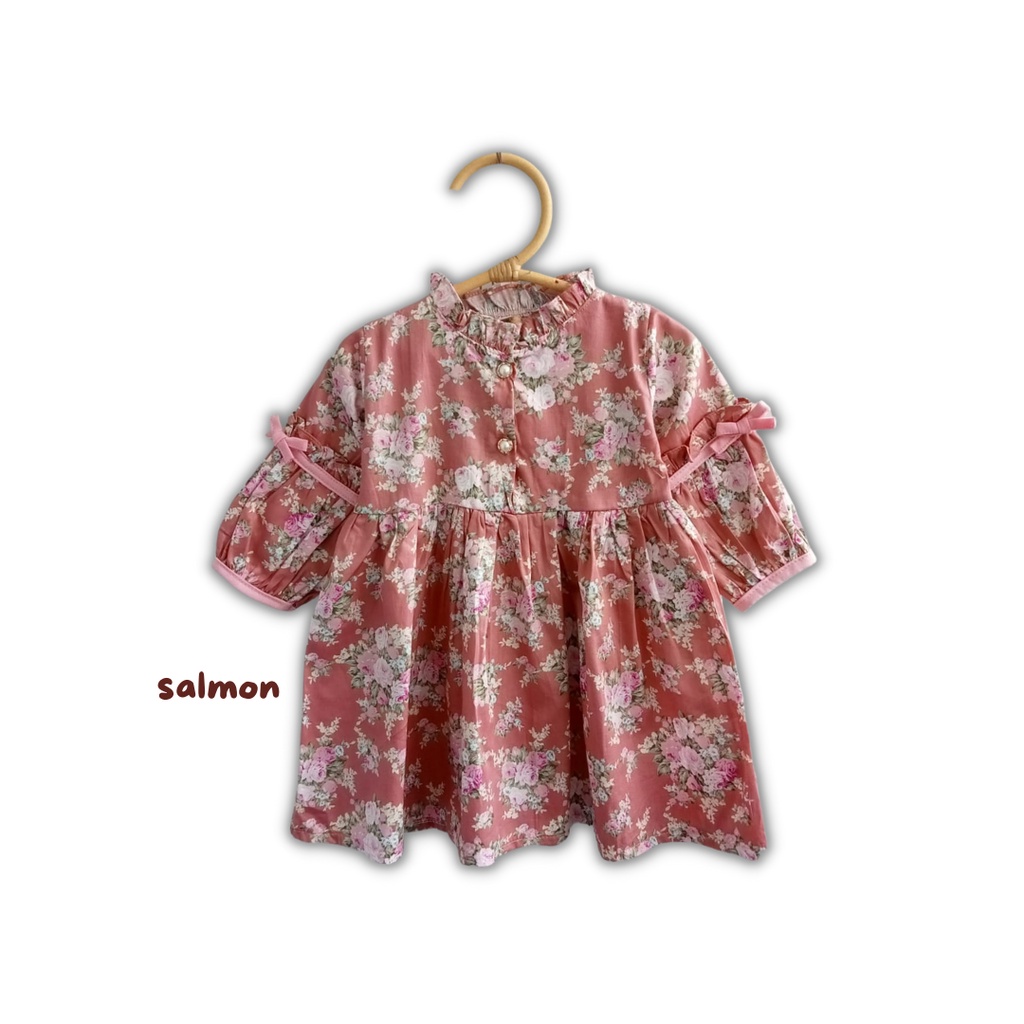 dress anak perempuan balita baby tunik anak bayi 1-3 tahun dress lengan panjang bayi baby balita MARINA DRESS