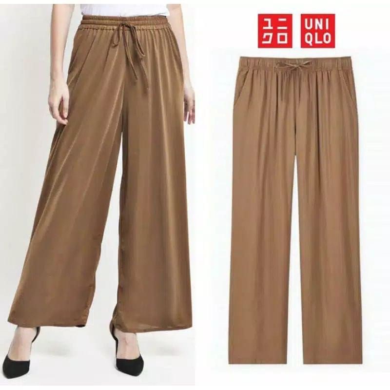 Celana Kulot wanita RAYON TWILL PREMIUM uniqlo