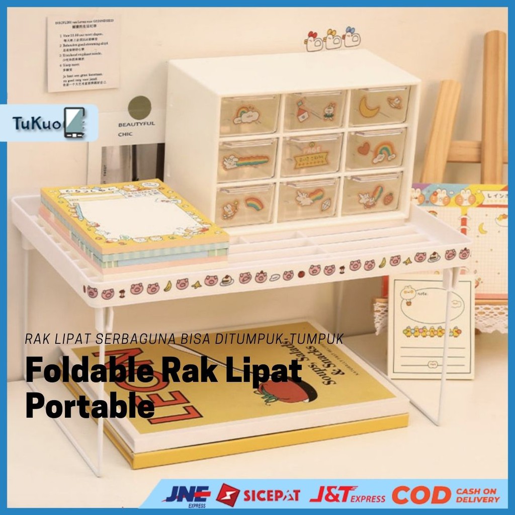 FOLDABLE RAK  LIPAT  MEJA  PORTABLE RAK  LIPAT  KAMAR MANDI 