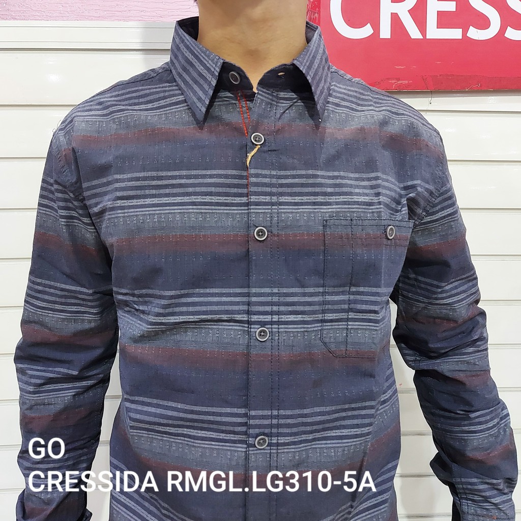 gof CRESSIDA KEMEJA PRIA REGULER SLIMFIT Kemeja Casual Kemeja Lengan Panjang Outlook