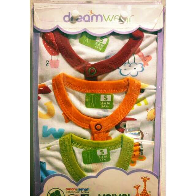 Dream wear / baby sleep suit 3 in1 velvet junior size s (3-6bulan)