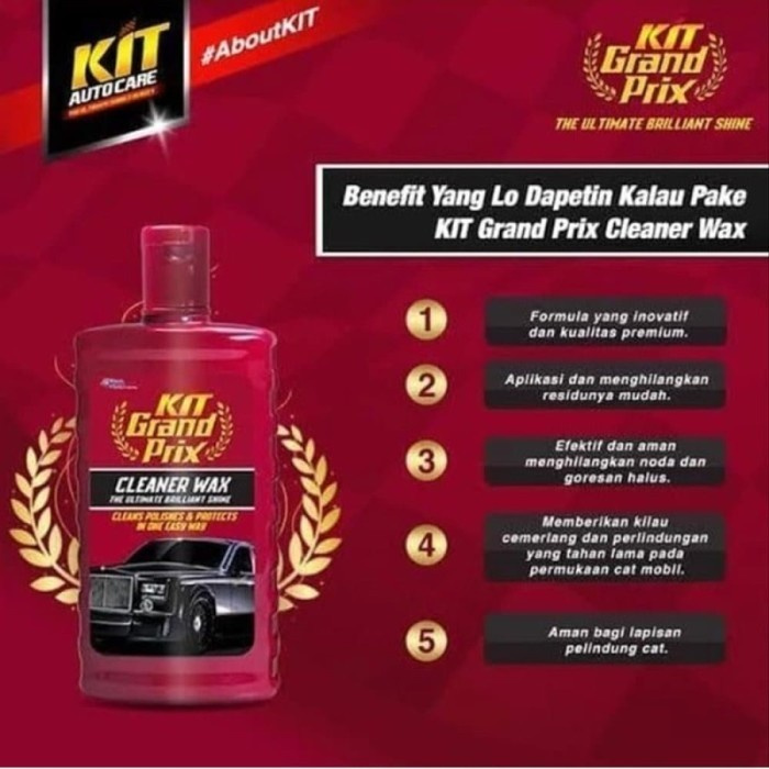 Kit Grand Prix Cleaner Wax 275 ml Pembersih Pelindung Cat Satu Langkah