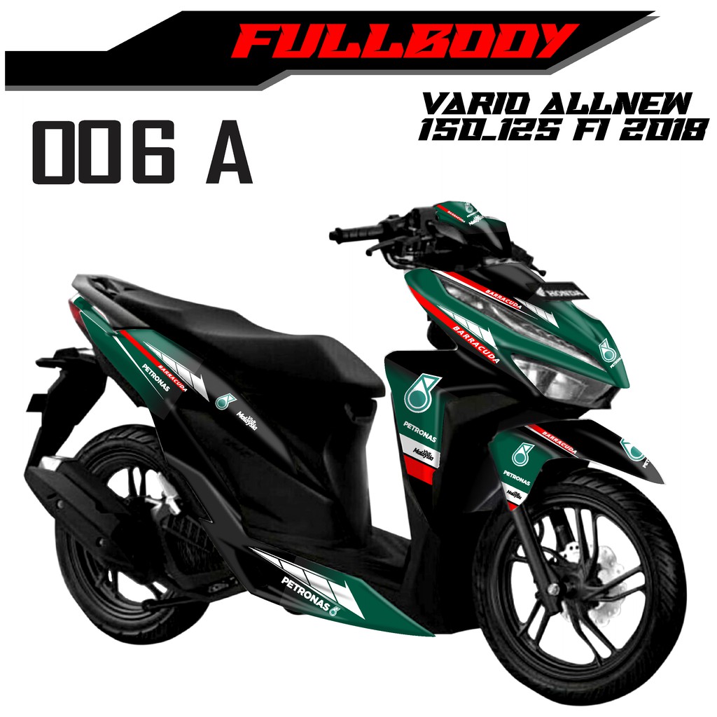 Decal Stiker-Dekal Strip ALLNEW Vario 125/150 LED2018 Design Team PETRONAS MOTOGP  Kombinasi - 006
