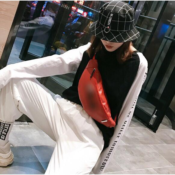 DEJI - Waistbag Kulit / TasSlempang / Tas Wanita / Tas Fashion / Waistbag Wanita / Import Batam