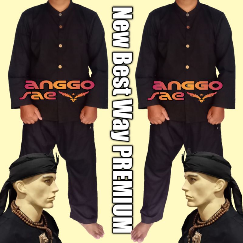 Baju Pangsi JUMBO Stelan SIZE S-XXXL Best Way PREMIUM komplit Promo Gratis Totopong by anggosae Kualitas Terbaik