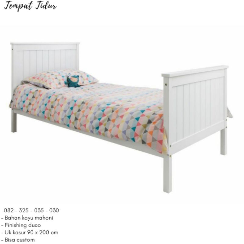 Dipan Anak Minimalis Moderen, Ranjang Kayu Anak Cewek Murah, Tempat Tidur Anak Murah 90 100 120