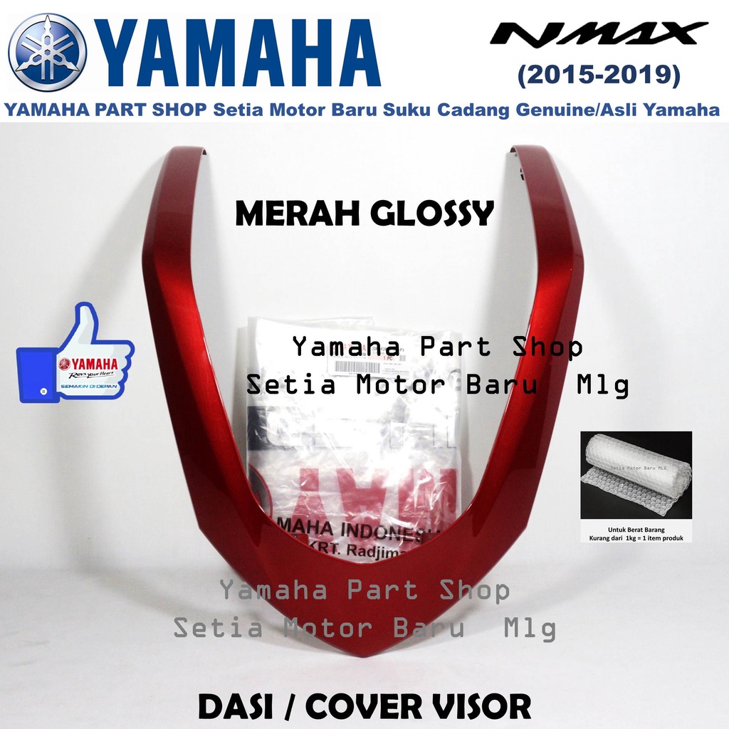 Dasi Alis Cover Front Visor Nmax Old N Max Lama 2DP Vva Merah Glossy Asli Yamaha Setia Motor Baru