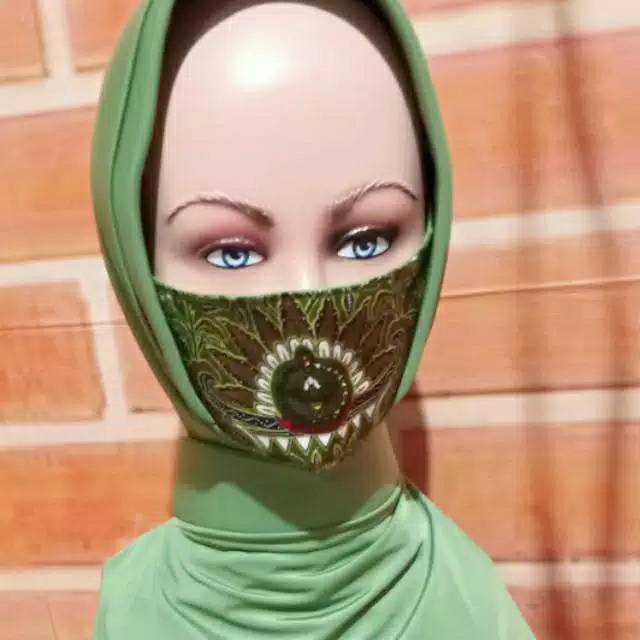 Masker batik persit logo