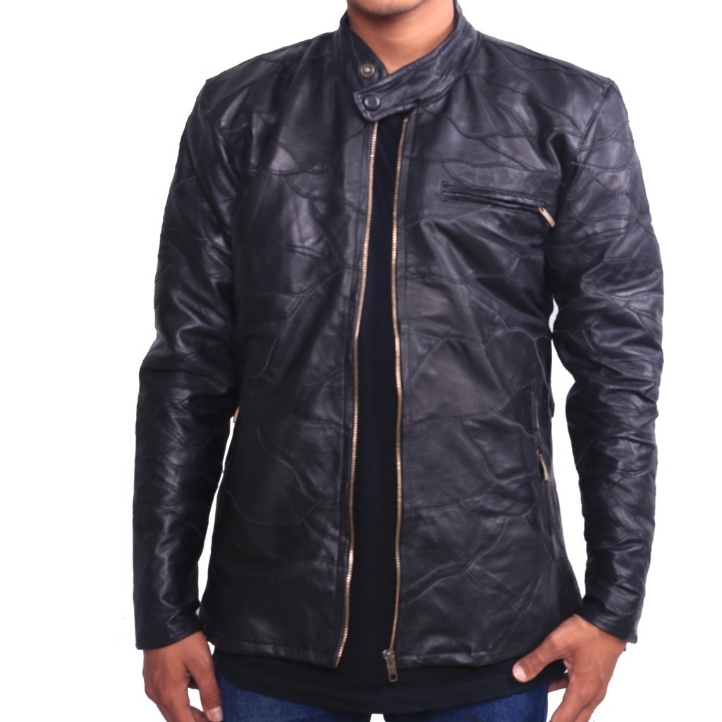 Jaket Kulit Domba Asli Pria Elegant Brownie ARL 033 Silverstone RFLA Ariel Noah 91