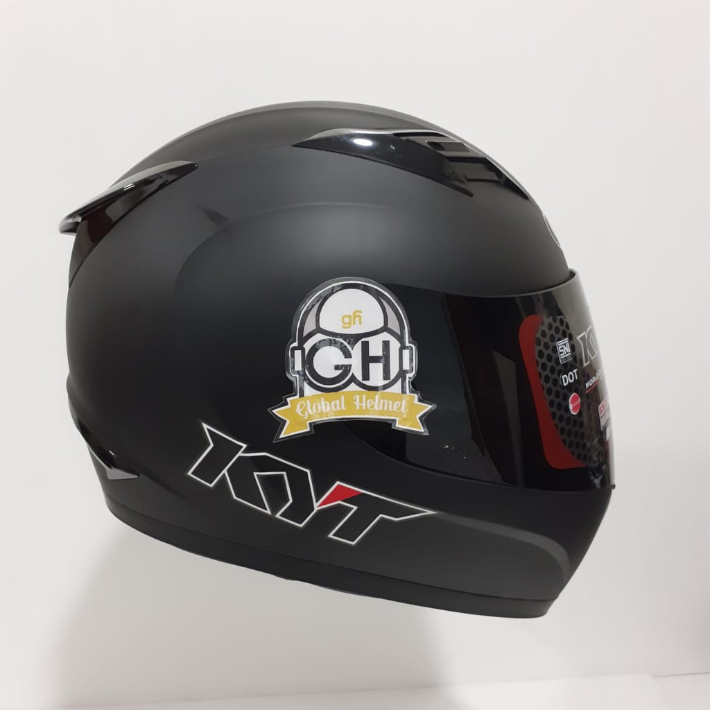 HELM FULL FACE KYT R10 R-10 SOLID BLACK DOFF