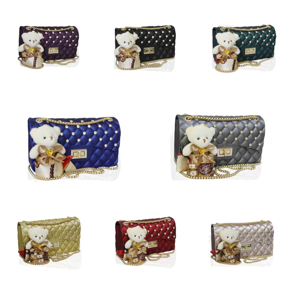 TAS IMPORT JAKARTA JELLY MATTE Classic Diamond UK 22 cm