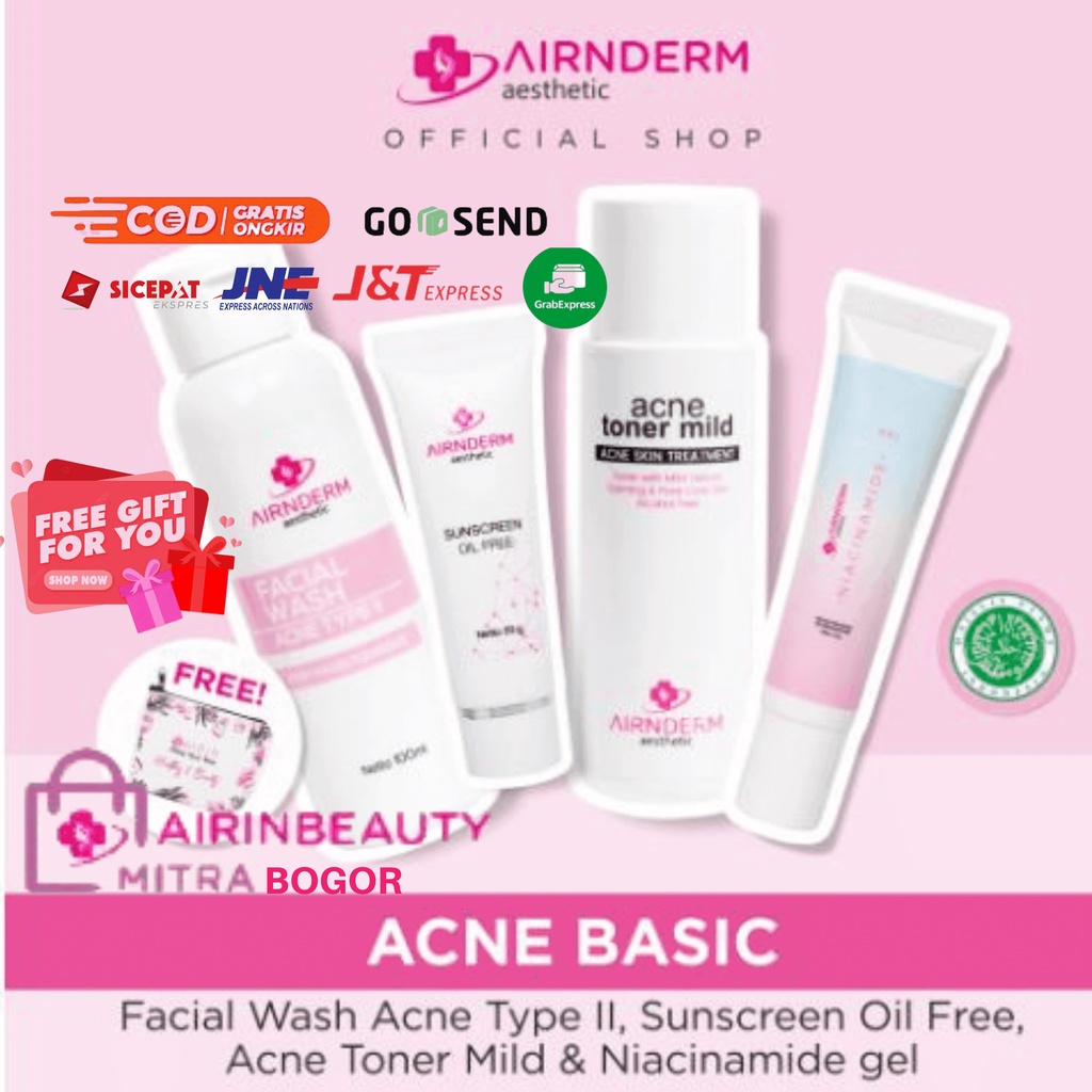 Airin Paket Acne Basic (FREE POUCH DOMPET KOSMETIK AIRIN) Airin Hydrating Airin Beauty
