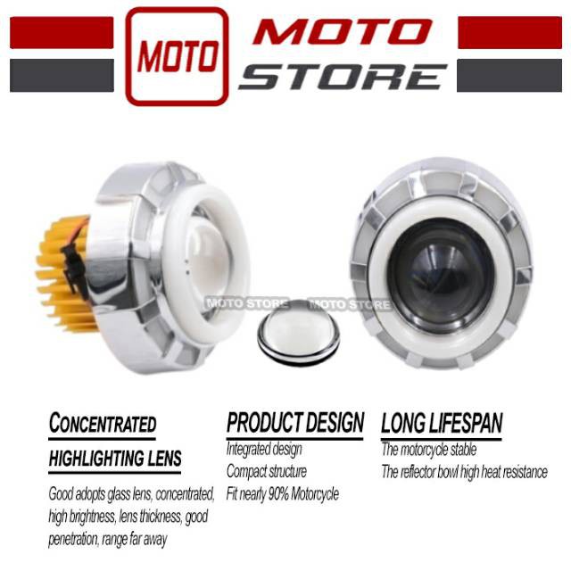 PROJI PROJIE LED BULAT U12 - LAMPU MOTOR - AKSESORIS MOTOR -