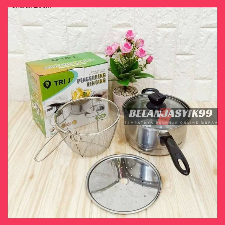 PANCI STEAMER DEEP FRYER FRIED HIGH POT PANCI KUKUSAN PENGGORENGAN GORENG KUKUS PANCI MIE 22CM