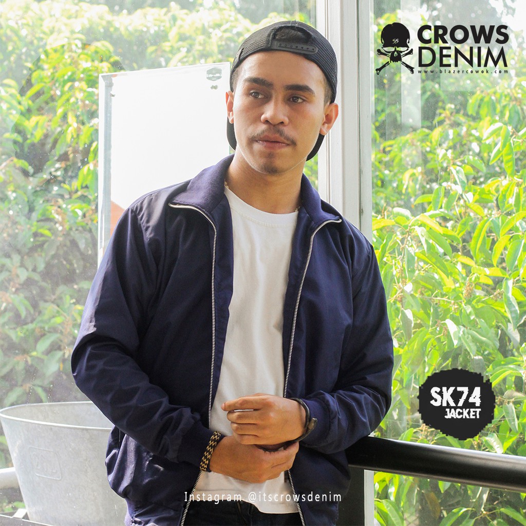 Jaket Parasut Casual Blue Style SK74