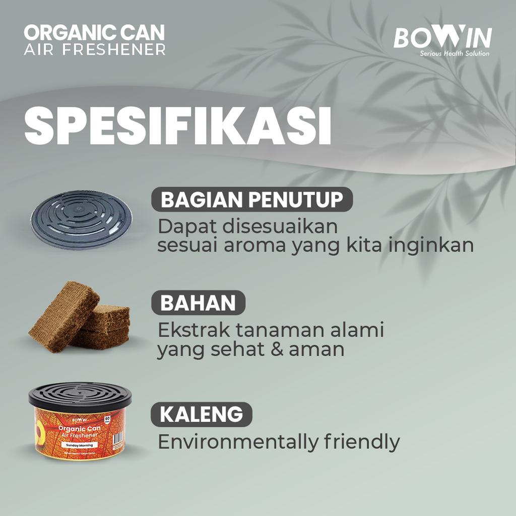 Bowin Organic Can Parfum Mobil &amp; Ruangan (Aromatherapy, Parfum, Pewangi Alami)