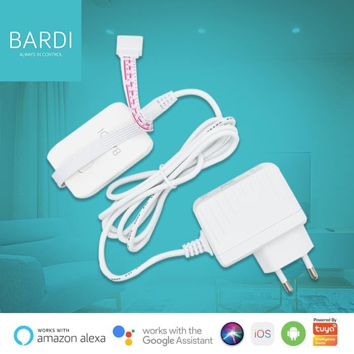 Bardi Smart adaptor for LED strip adalah adaptor pintar yang bisa me-mati nyalakan, mengubah warna d