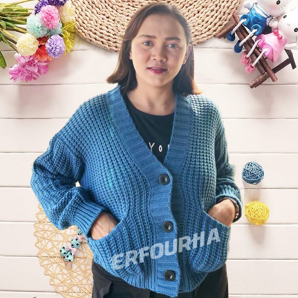 Cardigan SELLY Type 3 get | Rajut TEBAL Premium | Pakaian Wanita | Outerwear Wanita