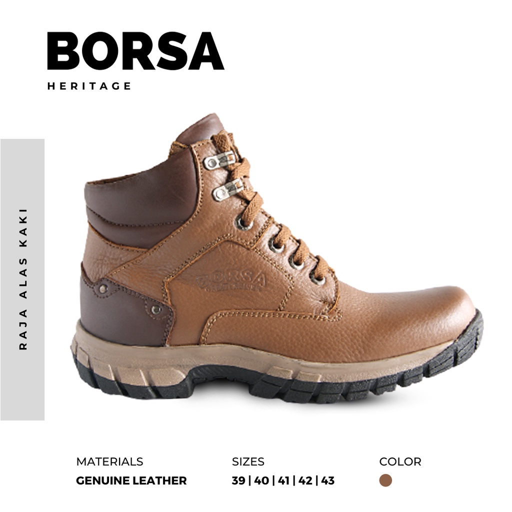 SEPATU BOOTS PRIA KULIT ASLI | BORSA - HERITAGE