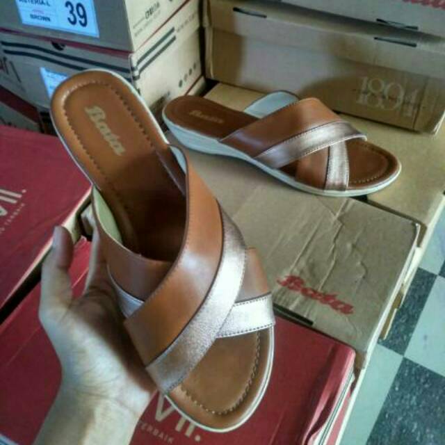 BATA Sandal Renza Wanita - (Brown, Black)