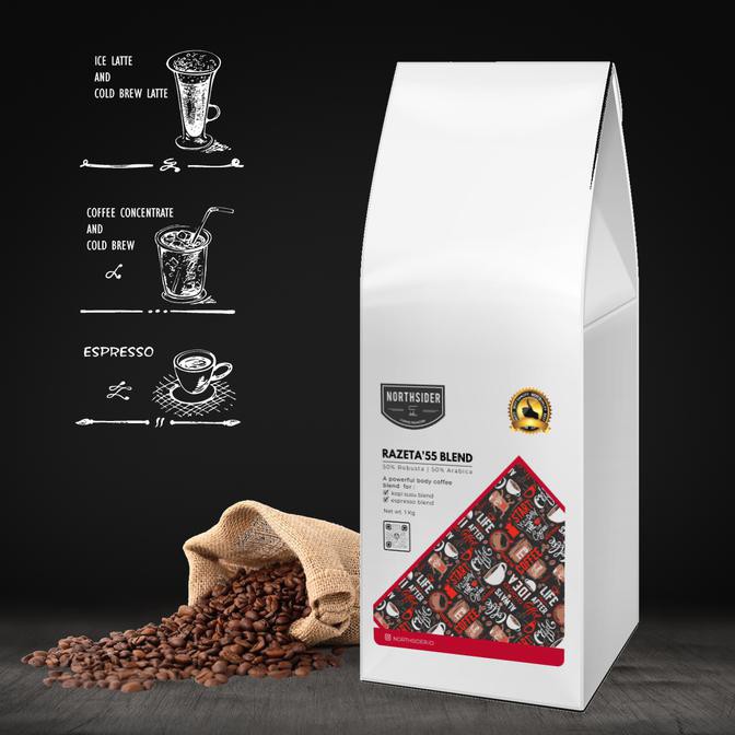 

BIJI KOPI SUSU RAZETA'55 BLEND - 1KG NORTHSIDER COFFEE - BIJI KOPI