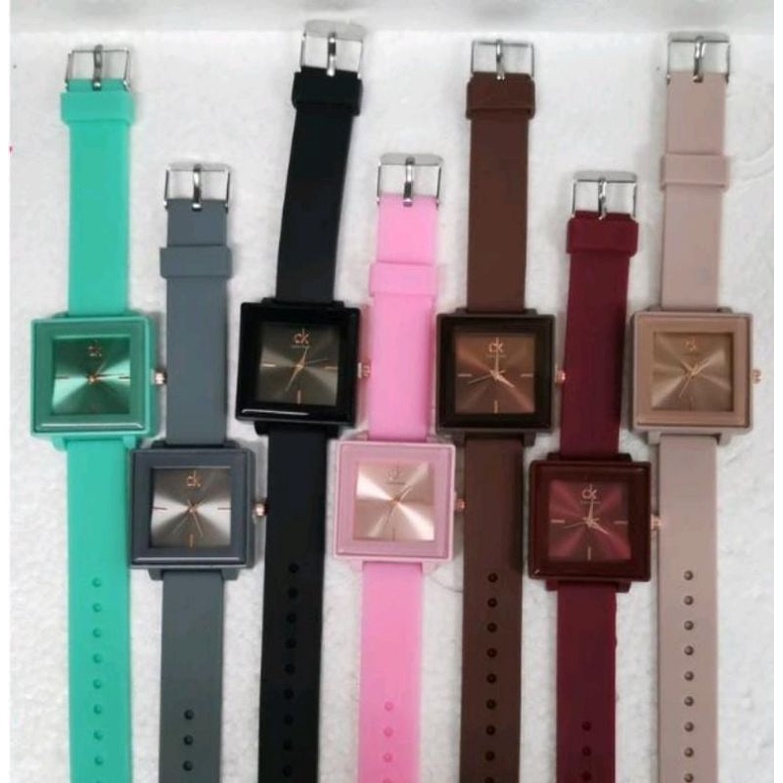 Jam Tangan Wanita Terlaris Analog Rubber Kasual