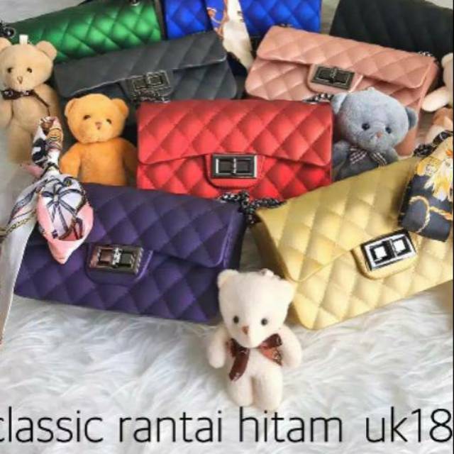 TAS IMPORT RANTAI HITAM CLASSIC DIAMOND