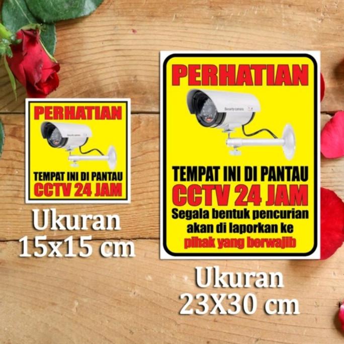 

(BISA COD) SIGN STIKER CCTV 24JAM TEMPAT INI DI PANTAU . ANTI MALING VIRAL STOK TERBATAS Kode 134