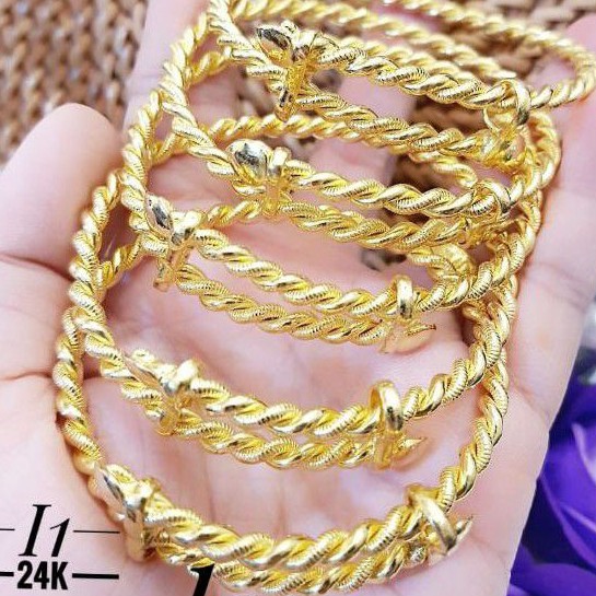 Xuping gelang lapis emas 24k 0605l