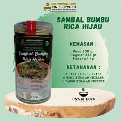 

Sambal Cabe Hijau 1kg Instan Tins Kitchen