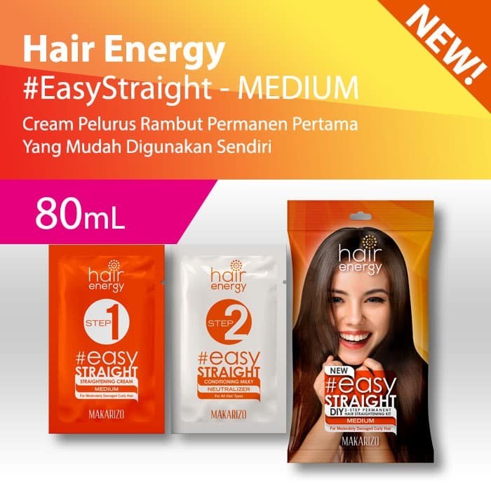 MAKARIZO EASY STRAIGHT  PELURUS RAMBUT TANPA DICATOK [ 2 UKURAN ]