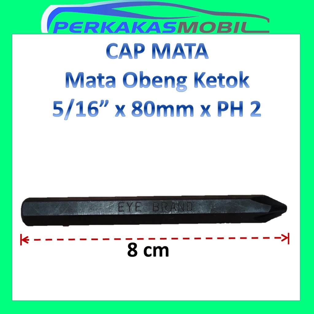 CAP MATA Mata Obeng Ketok 5/16" inchi x 80mm x PH 2 EYE BRAND Impact Driver Bit