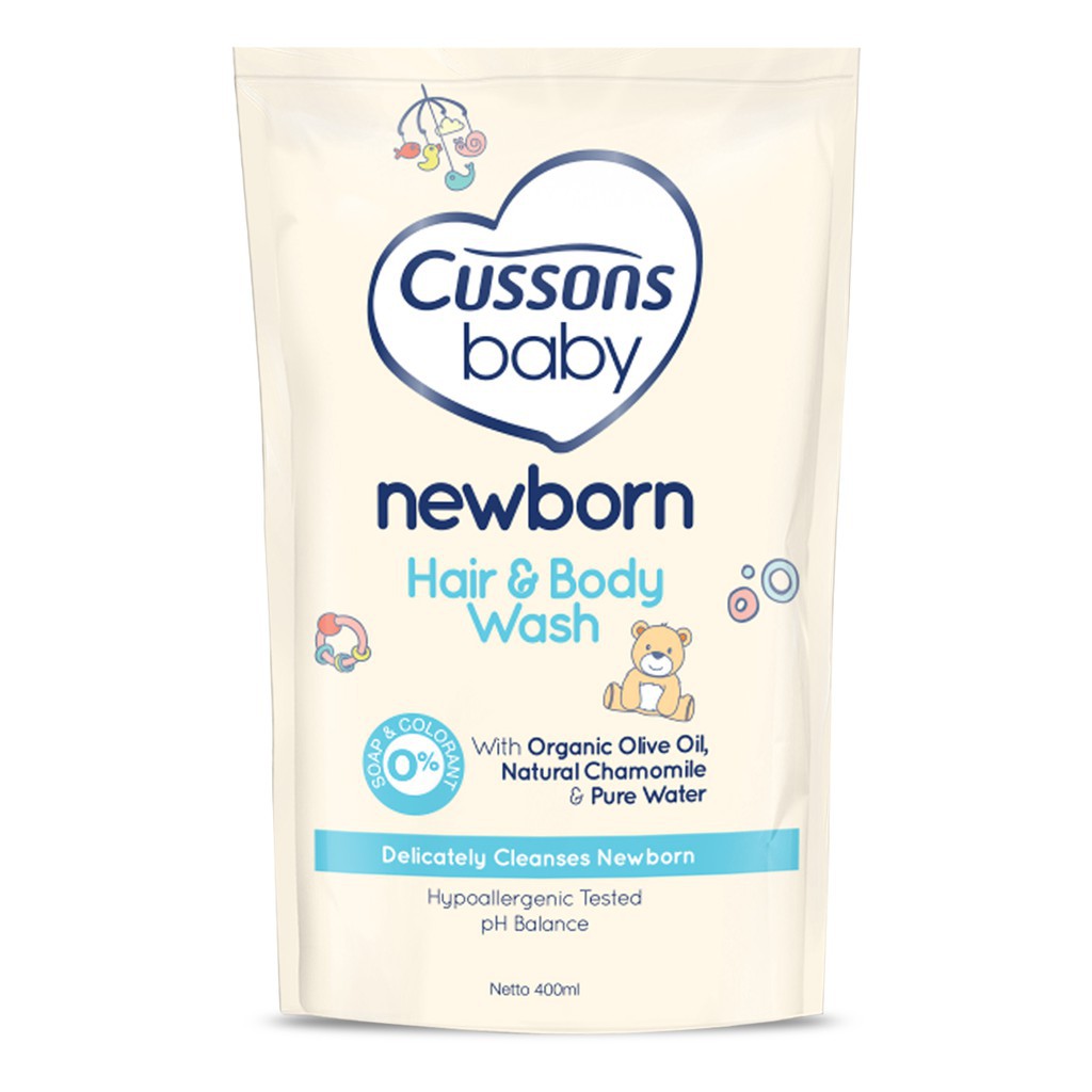 Cussons Baby 2in1 Newborn Hair &amp; Body Wash Sabun dan Shampoo Mandi Bayi