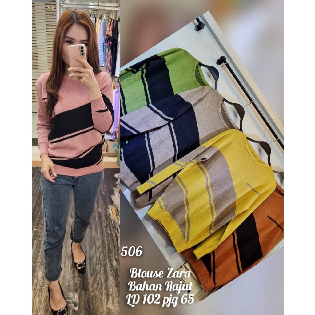 Aluna Sweater Rajut - Blouse Rajut Wanita Import - Sweater Rajut Halus (506)