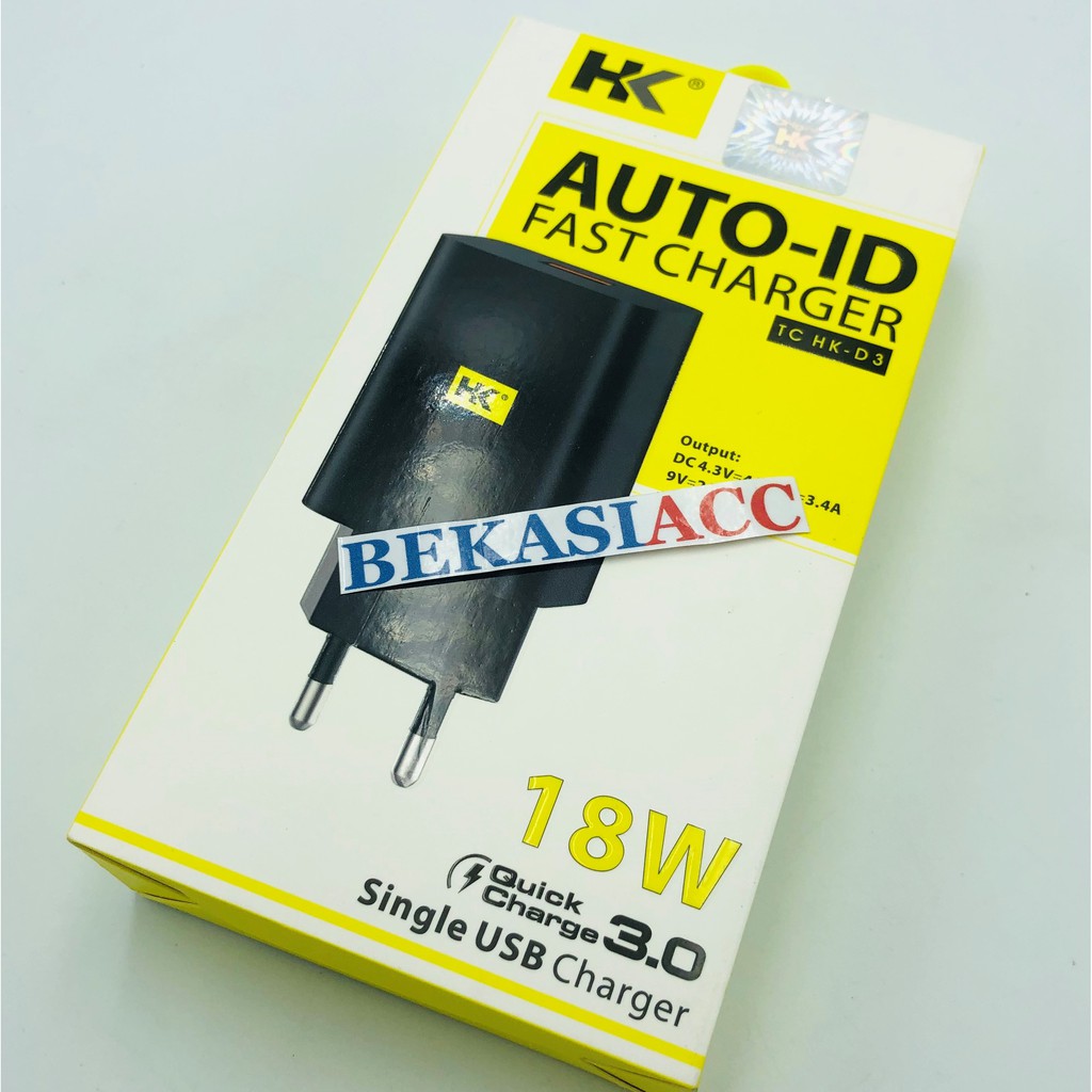 ADAPTOR CHARGER HK D3 QUALCOMM / ADAPTER CHARGER FAST CHARGING