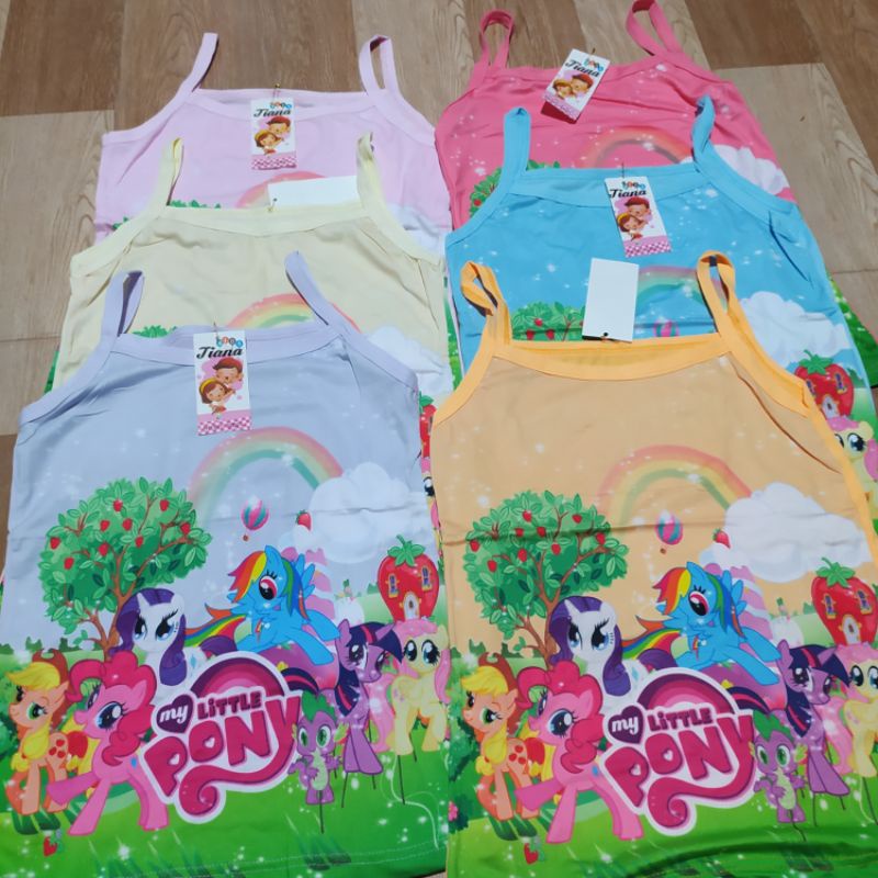 tank top anak perempuan umur 3-8 tahun  gambar printing