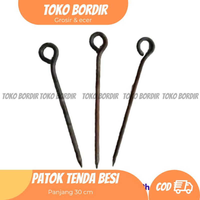 Patok tenda besi / pasak tenda besi 30 cm