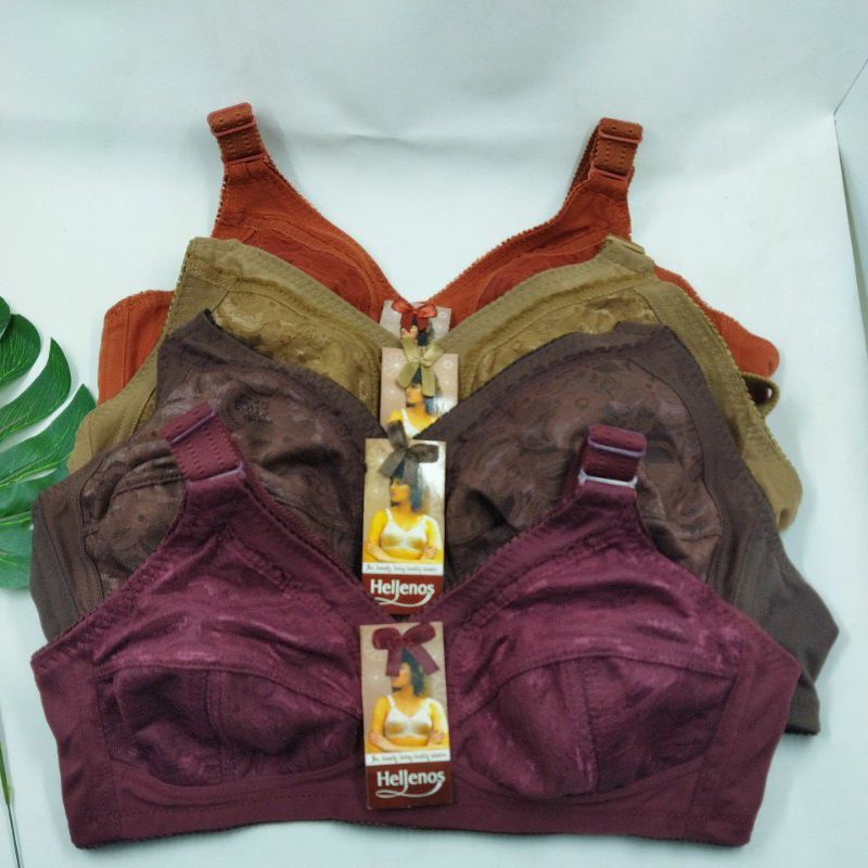 Bra tanpa kawat/tanpa busa/bra HELLENOS BRUKAT Full cup