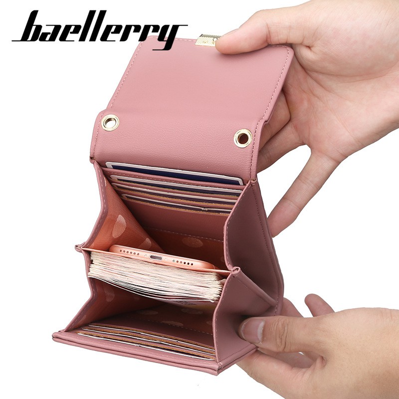 TERBARU - Tas Dompet HP Wanita Kulit Import Dompet Selempang Cewek Original Baellerry 39.ID