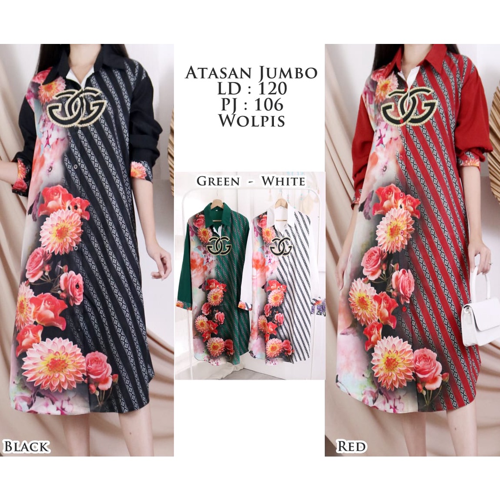Kemja Tunik Gucci Bunga Jumbo Import #TK114