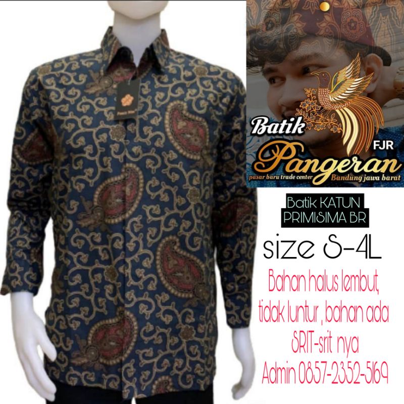 KEMEJA BATIK PRIA LENGAN PANJANG FOURING BAHAN KATUN PREMIUM SUPER|| Soloan 40s || TERBARU PRIMISIMA LEMBUT S M L XL XXL